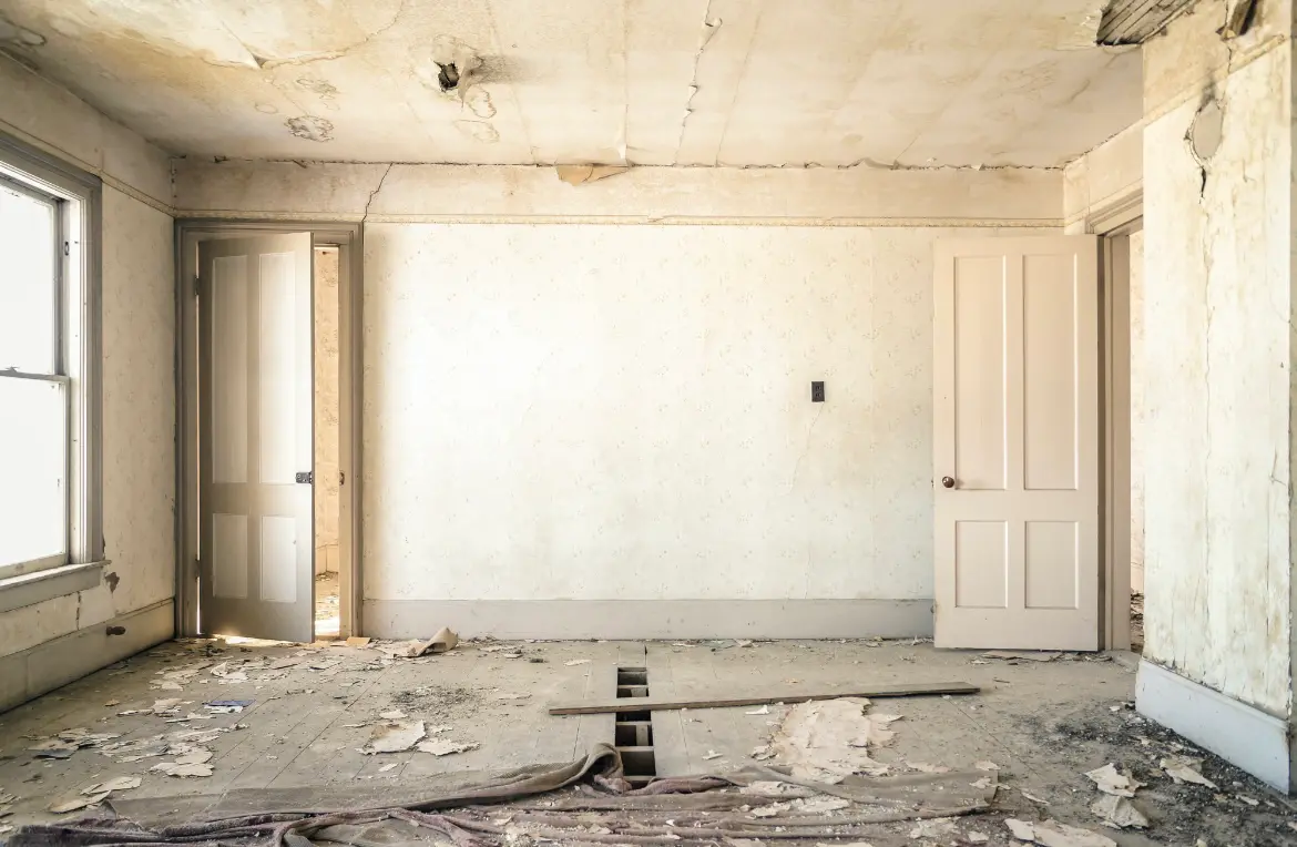 Waste disposal crew managing a cleanout project in Shelby